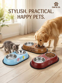 ظرف غذای سگ و گربه دوقلو